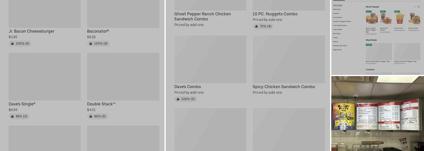 Wendy's Menu