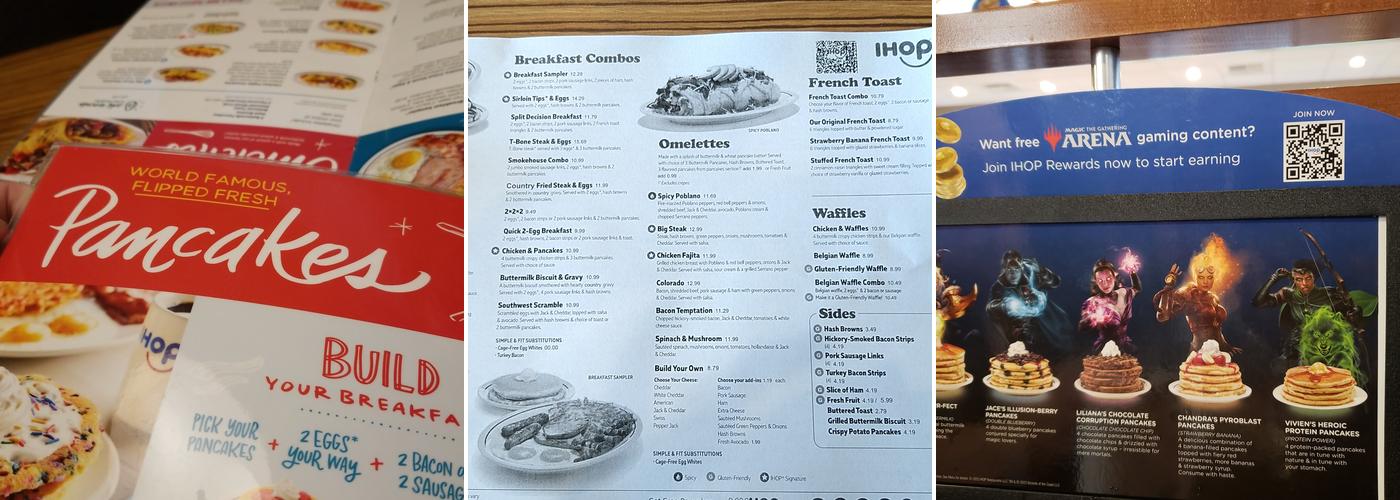 IHOP Menu