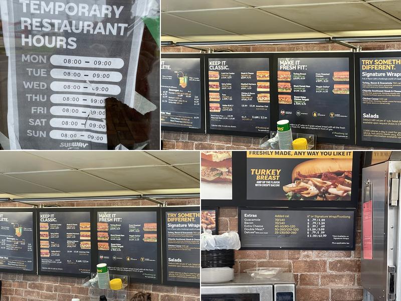 Subway Menu