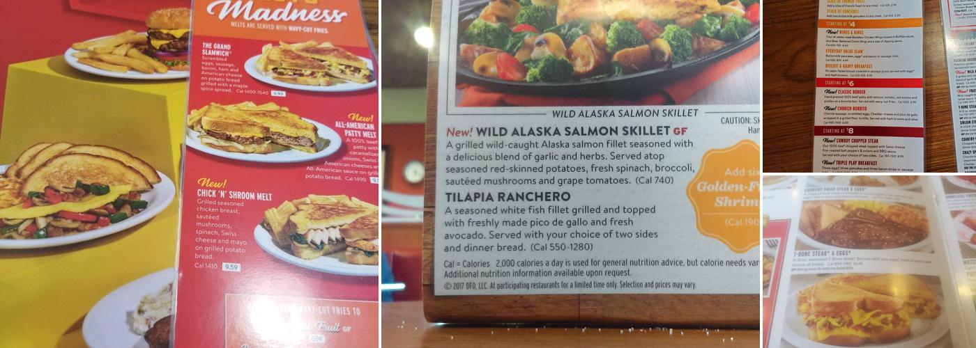 Denny's Restaurant Menu