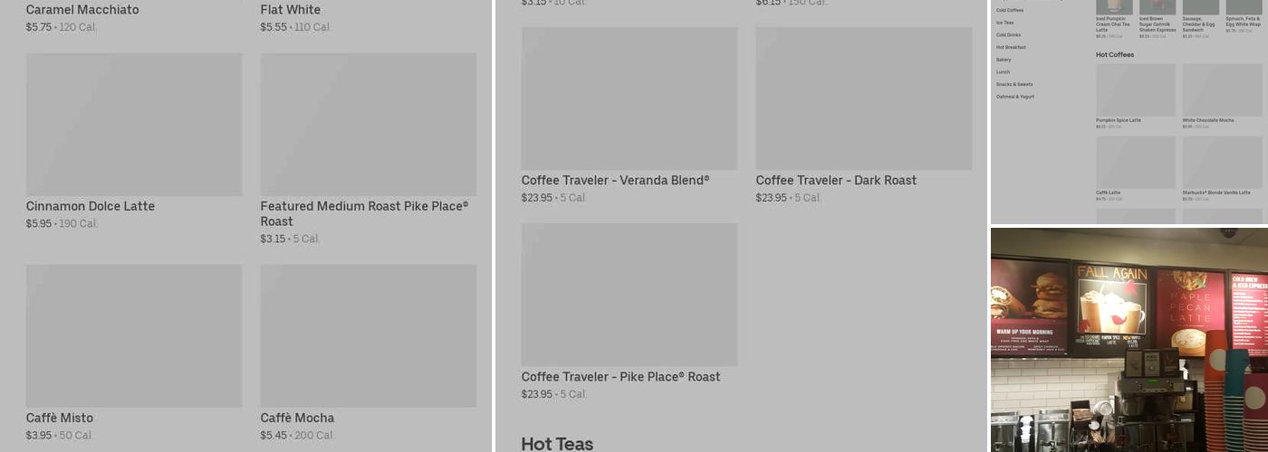 Starbucks Menu