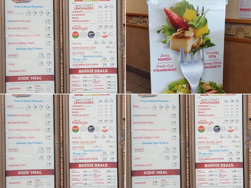 Wendy's Menu