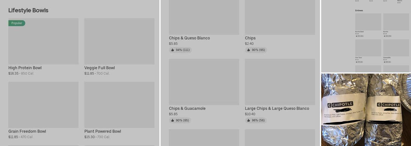 Chipotle Mexican Grill Menu