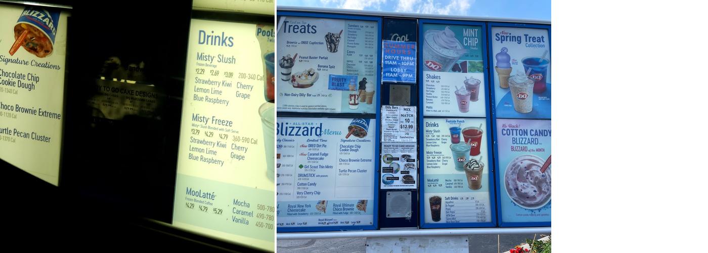 Dairy Queen Menu