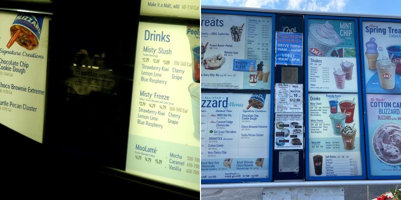 Dairy Queen Menu