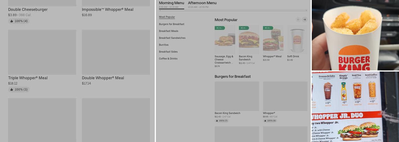 Burger King Menu