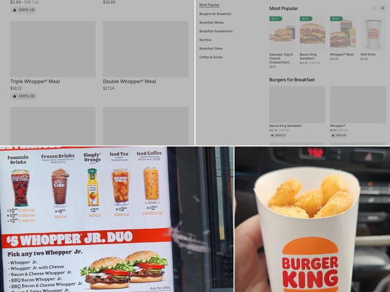 Burger King Menu