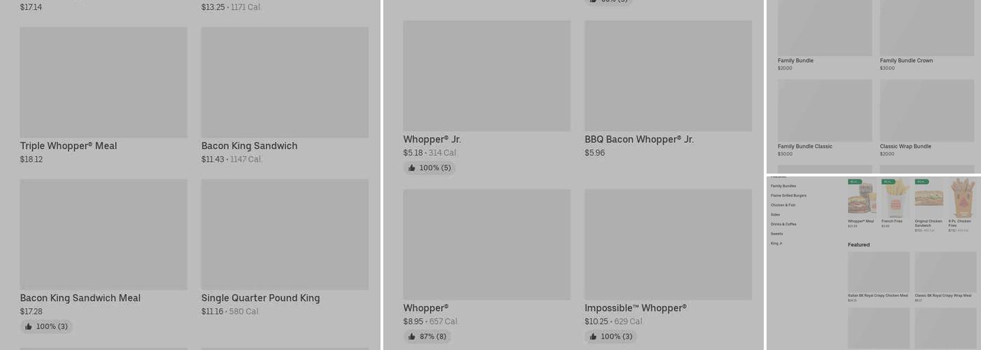 Burger King Menu