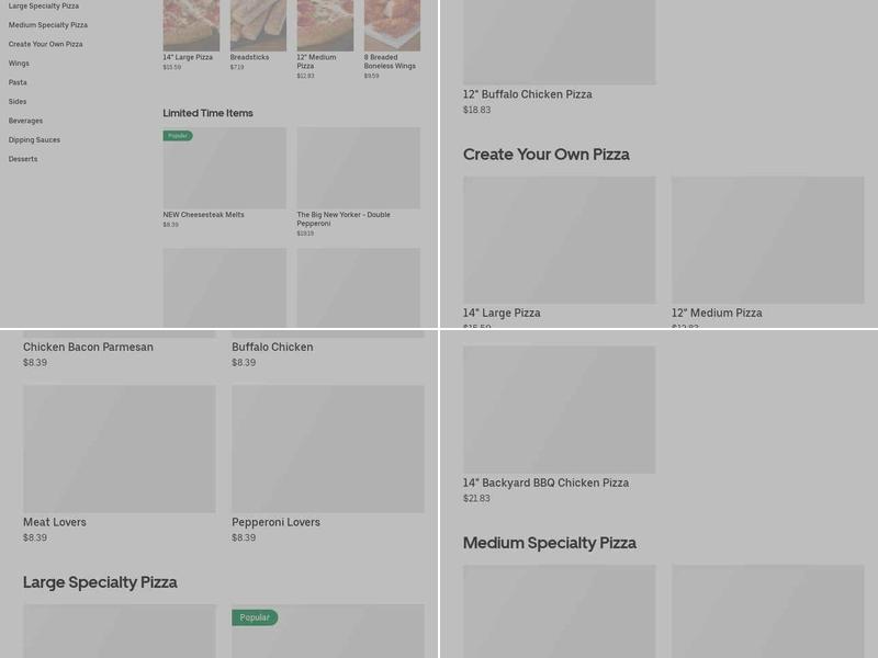 Pizza Hut Menu