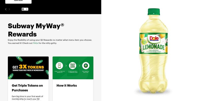 Subway Menu