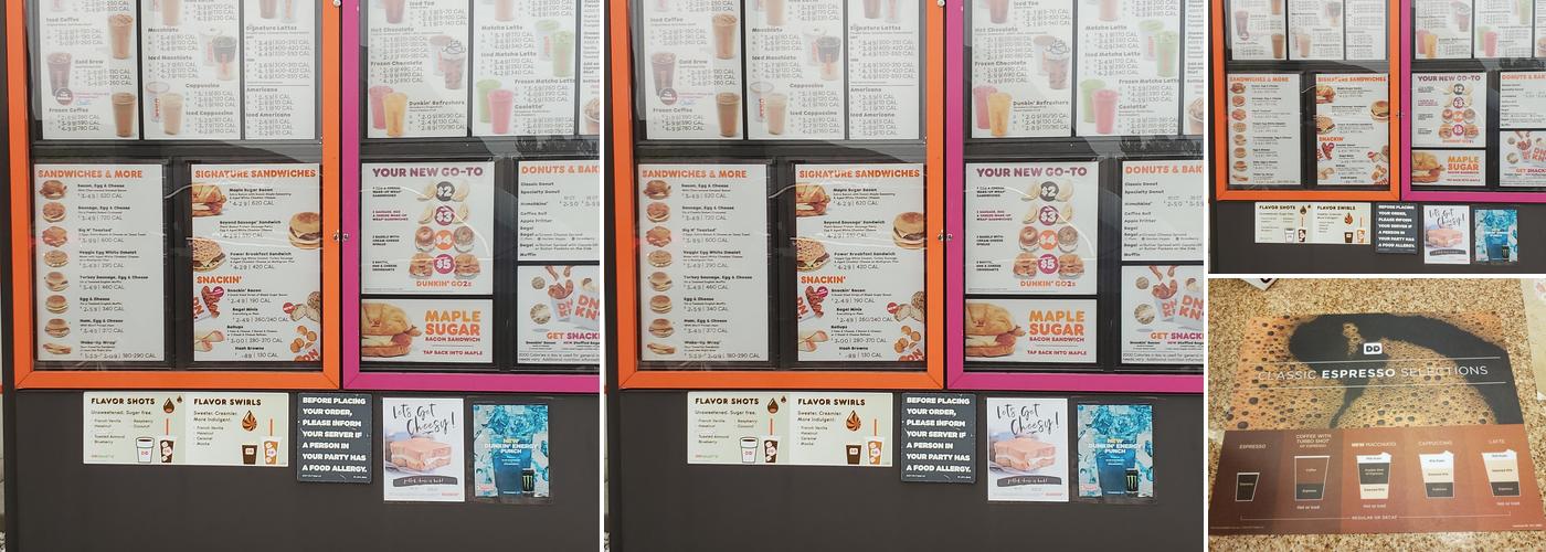 Dunkin' Menu