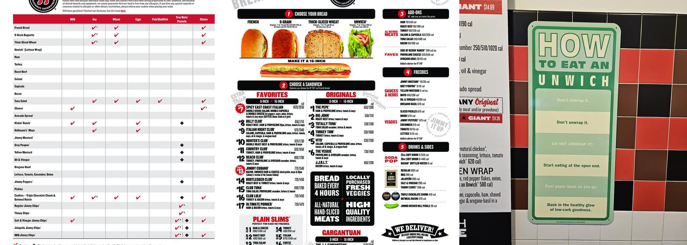 Jimmy John's Menu