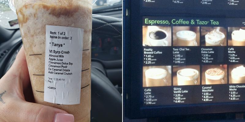 Starbucks Menu