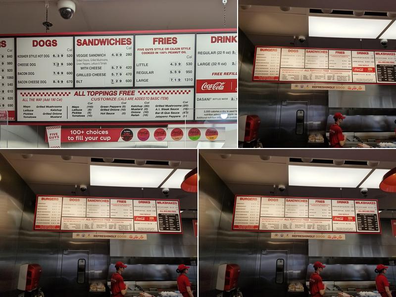 Five Guys Menu