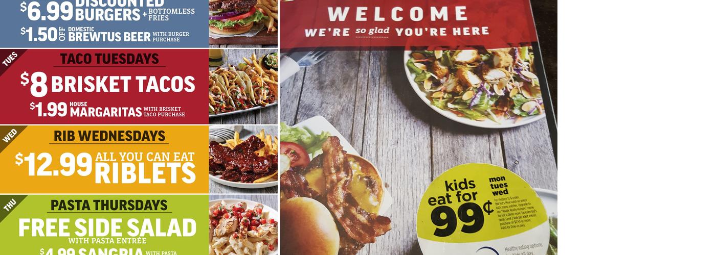 Applebee's Grill + Bar Menu