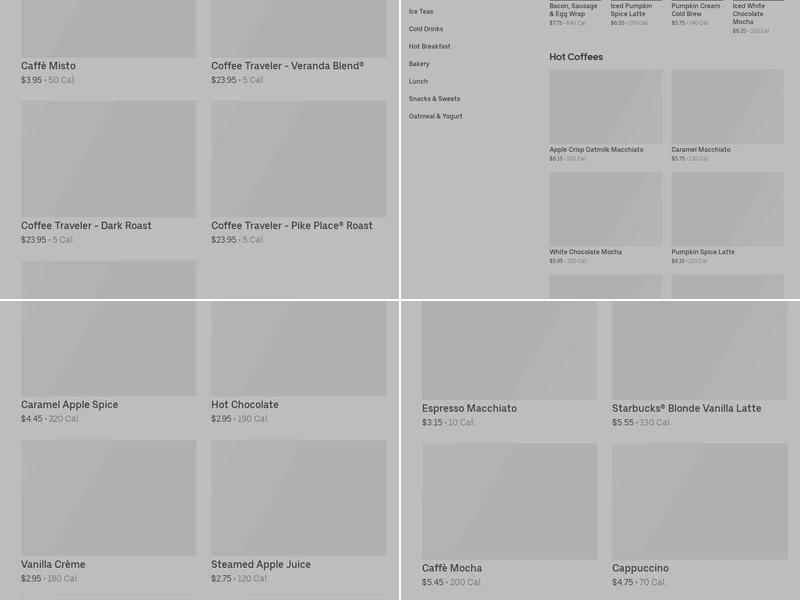Starbucks Menu