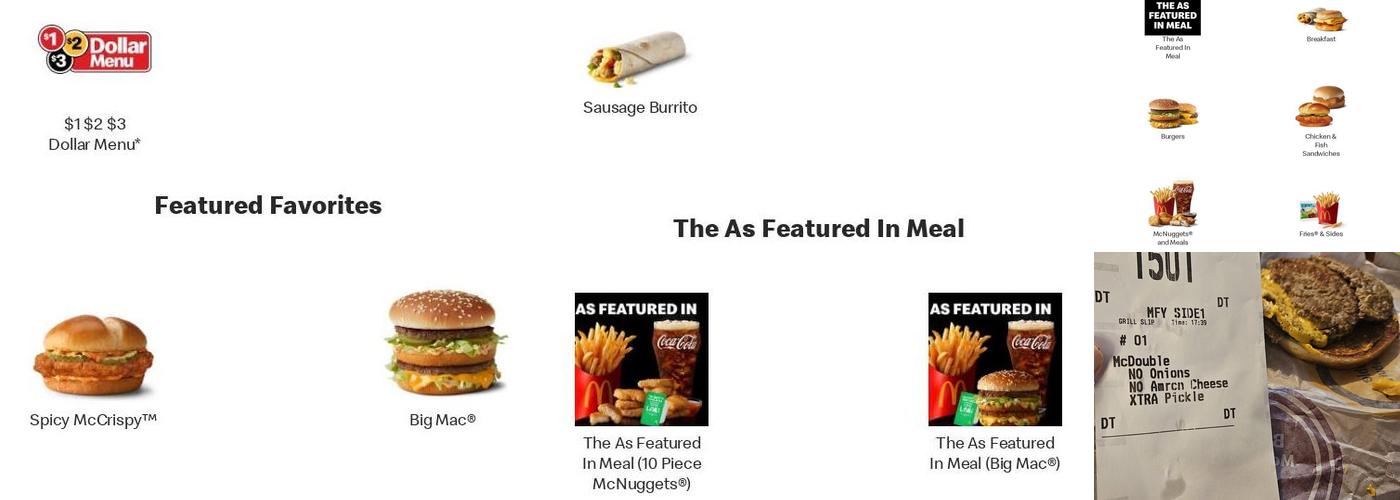 McDonald's Menu