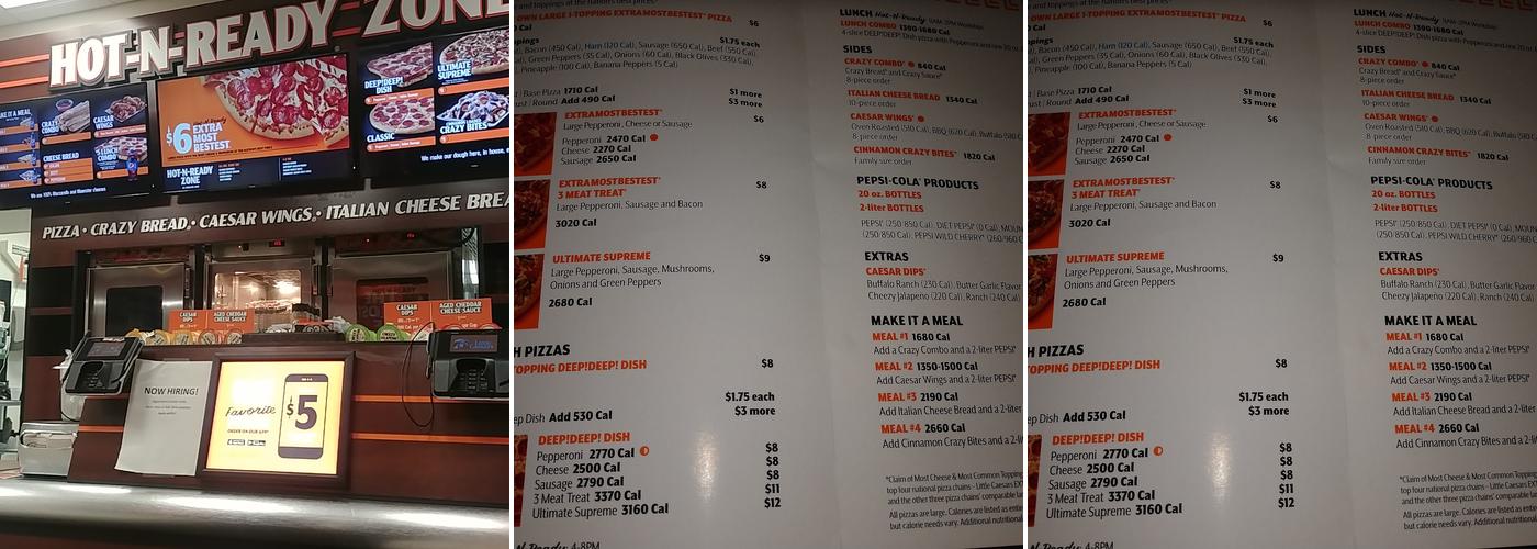 Little Caesars Pizza Menu