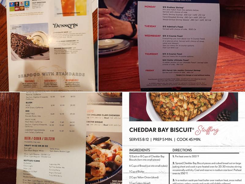 Red Lobster Menu
