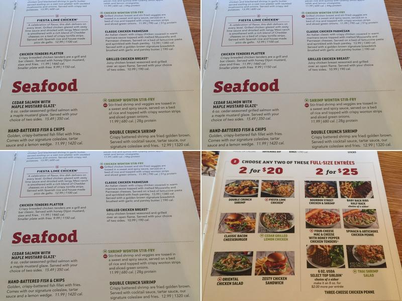 Applebee's Grill + Bar Menu