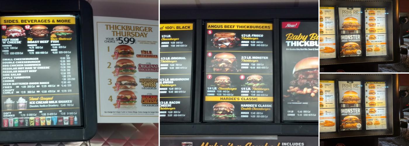 Hardee’s Menu