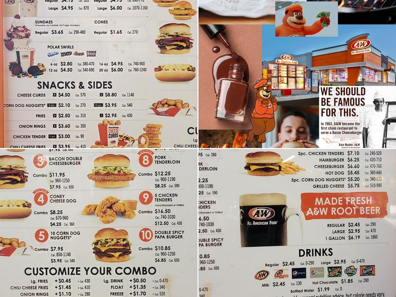 A&W Restaurant Menu