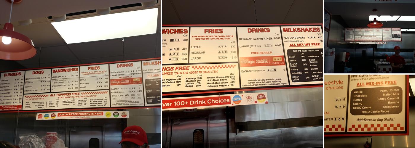 Five Guys Menu