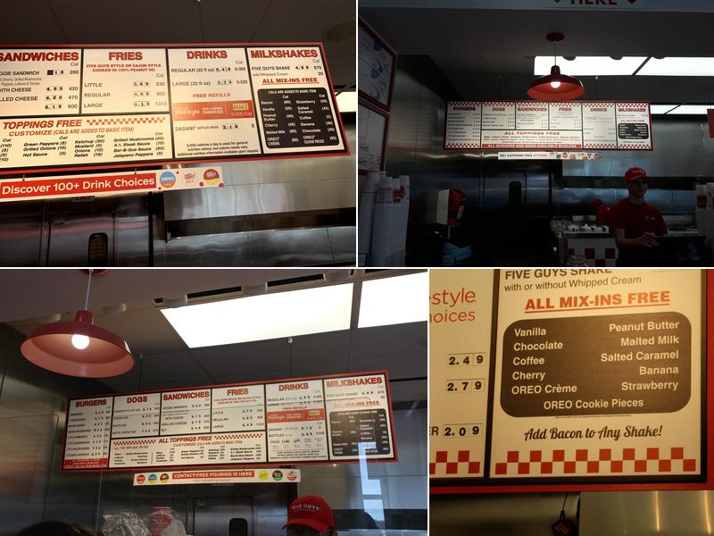 Five Guys Menu