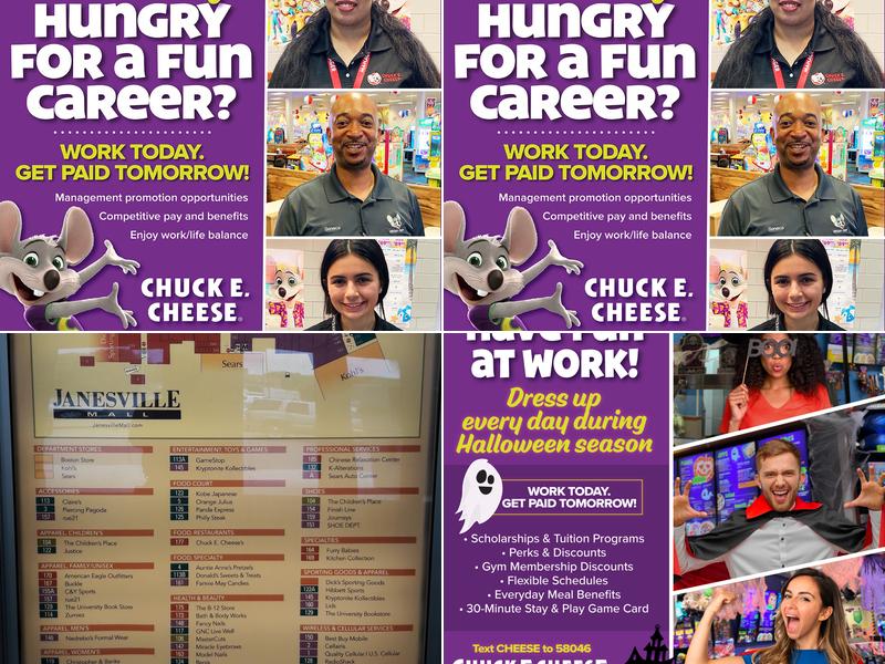 Chuck E. Cheese Menu