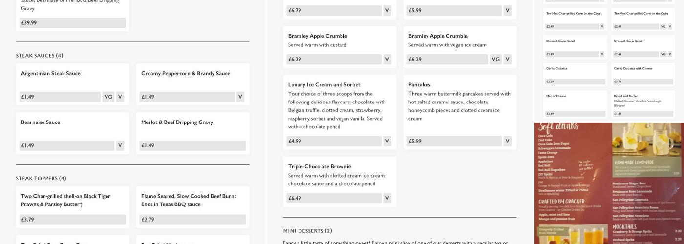 Gordon Arms - Pub & Grill Menu