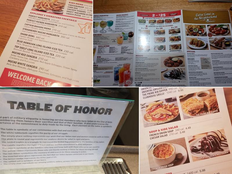 Applebee's Grill + Bar Menu