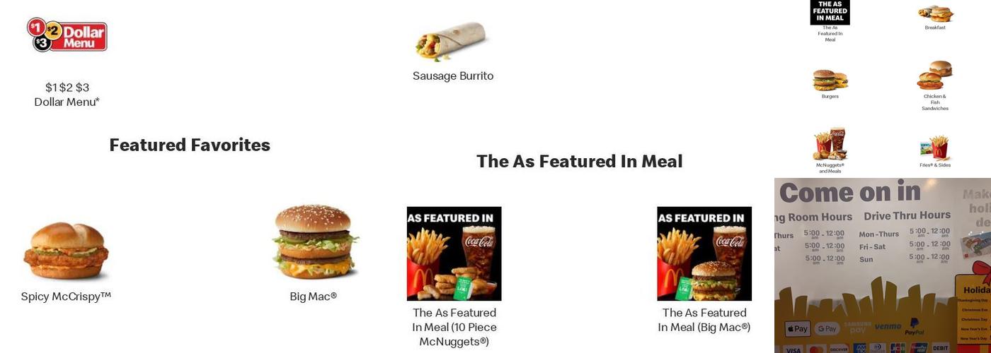 McDonald's Menu