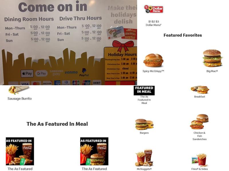 McDonald's Menu