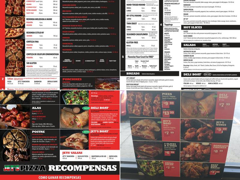 Jet's Pizza Menu