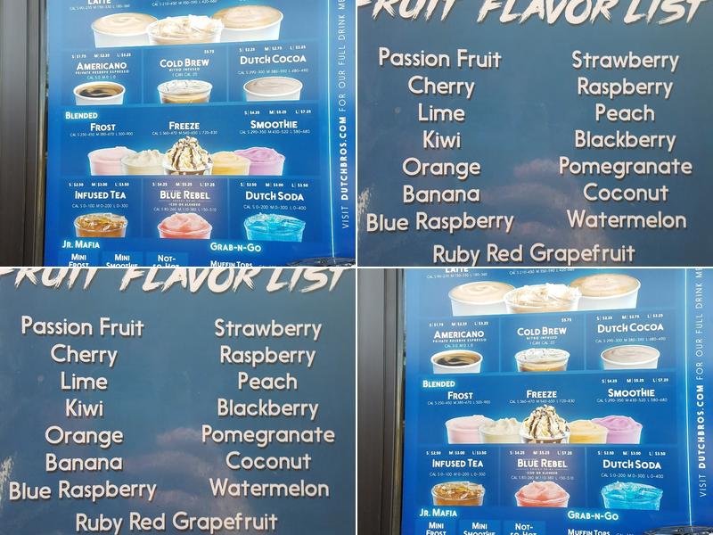 Dutch Bros Coffee Menu