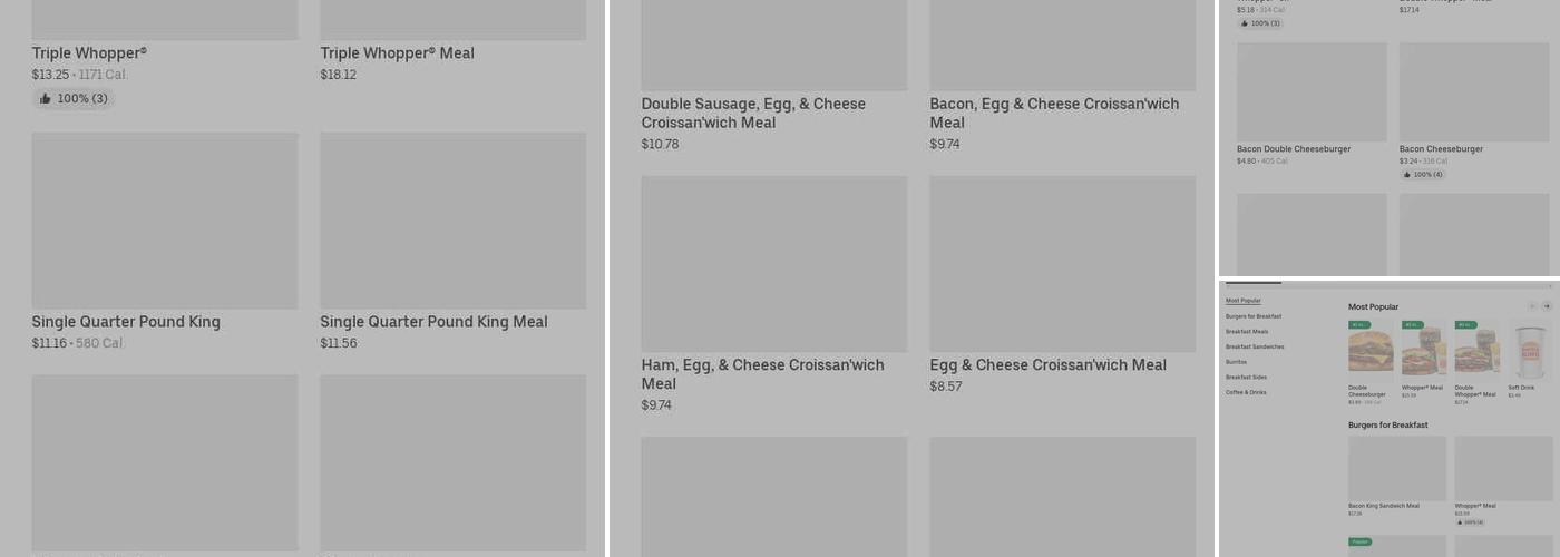 Burger King Menu