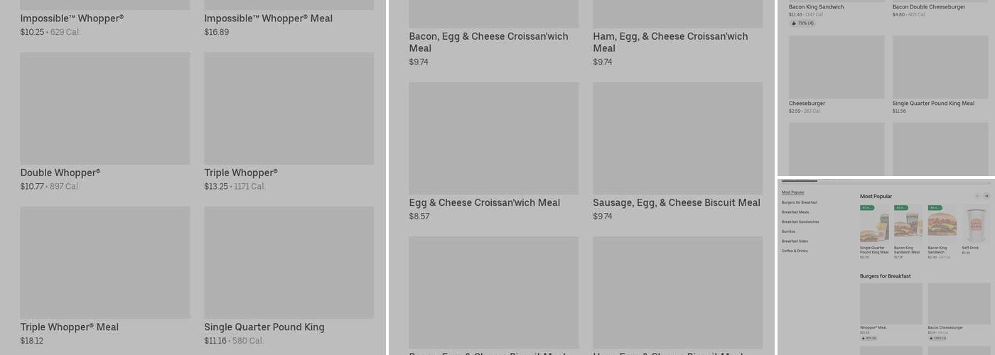 Burger King Menu
