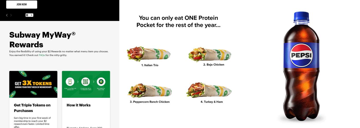 Subway Menu