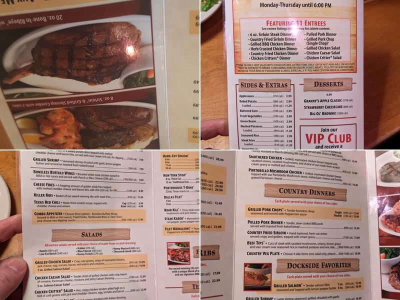 Texas Roadhouse Menu