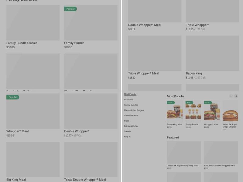 Burger King Menu