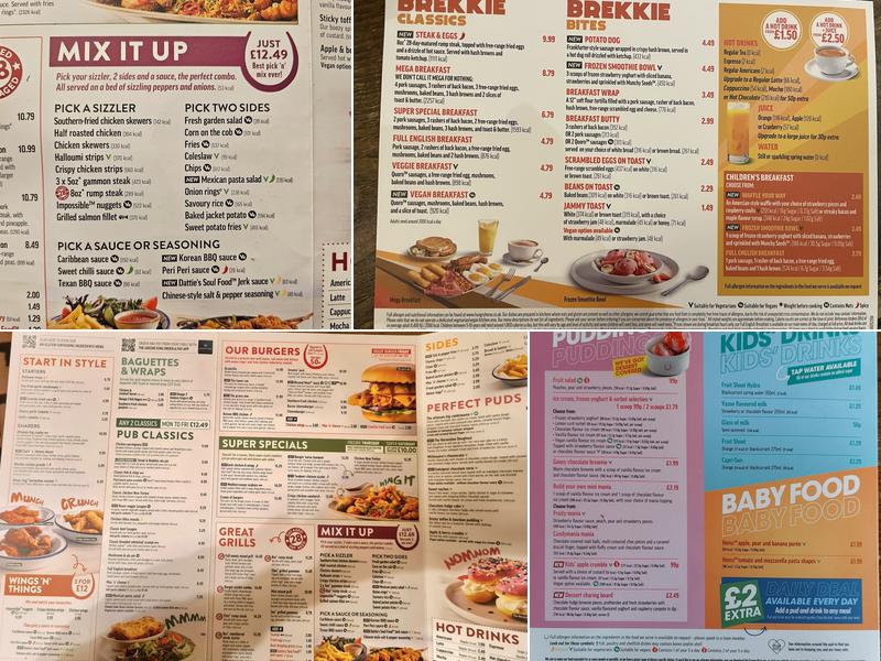 Wrekin Giant Menu