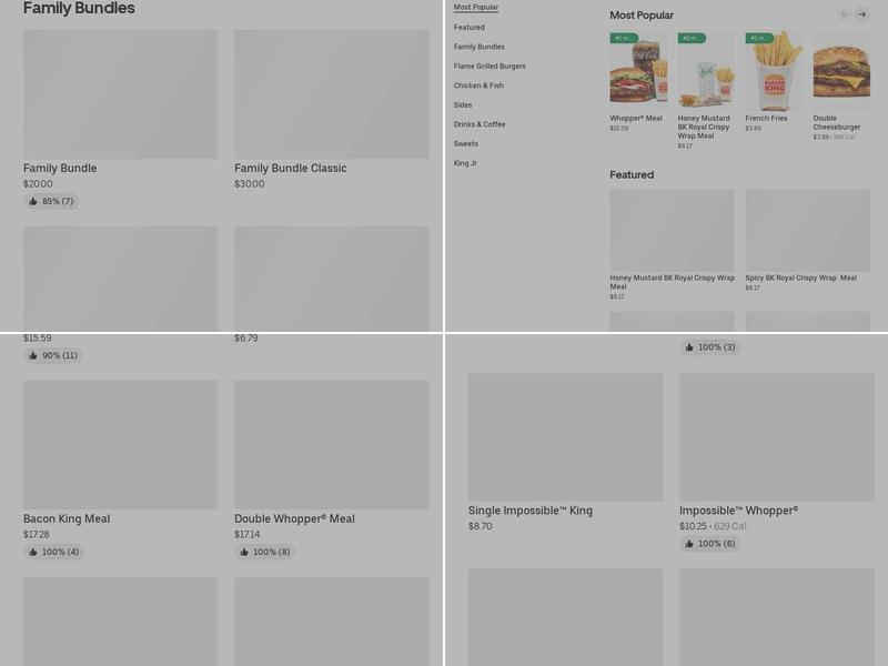 Burger King Menu