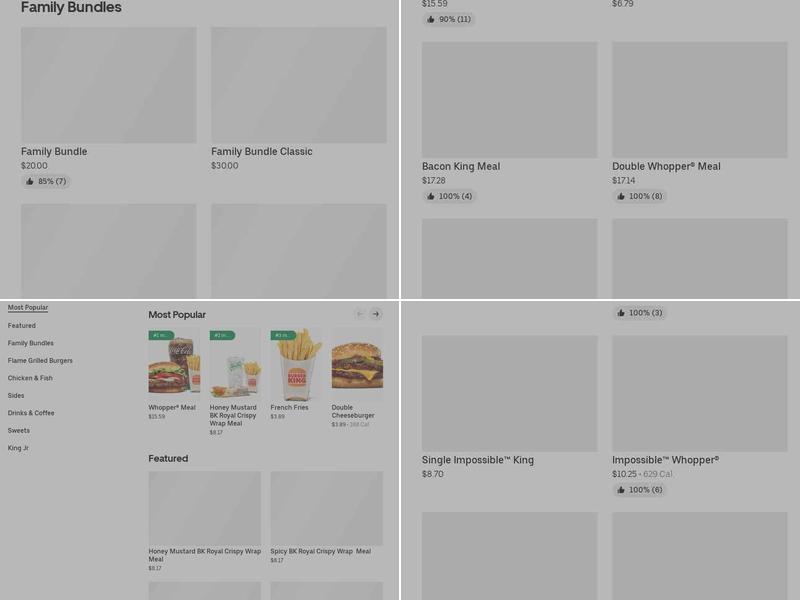 Burger King Menu