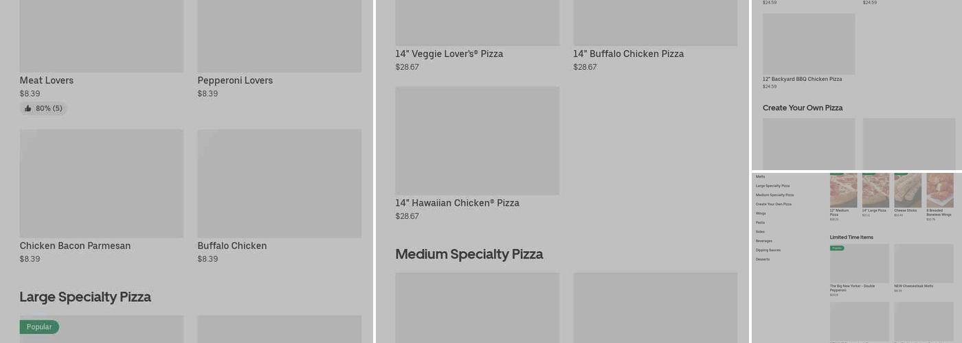 Pizza Hut Menu