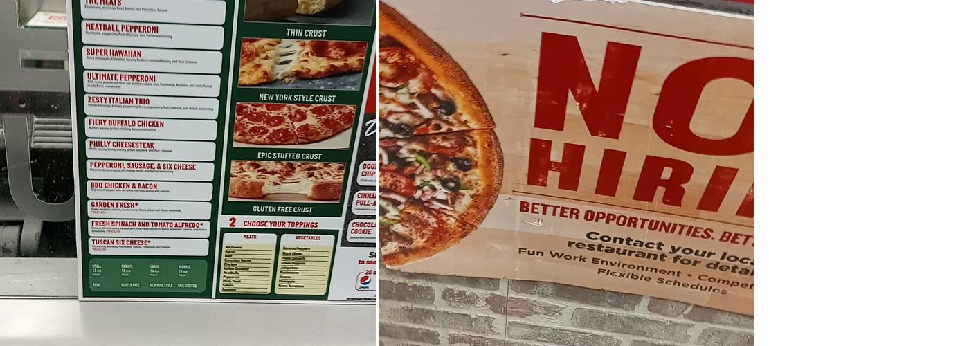 Papa Johns Pizza Menu