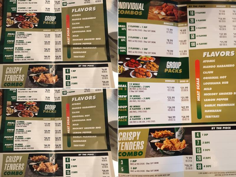 Wingstop Menu