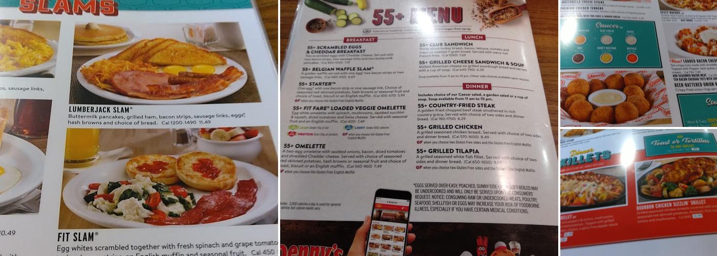 Denny's Restaurant Menu