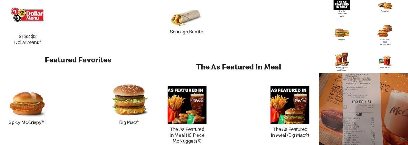 McDonald's Menu