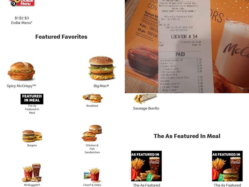McDonald's Menu