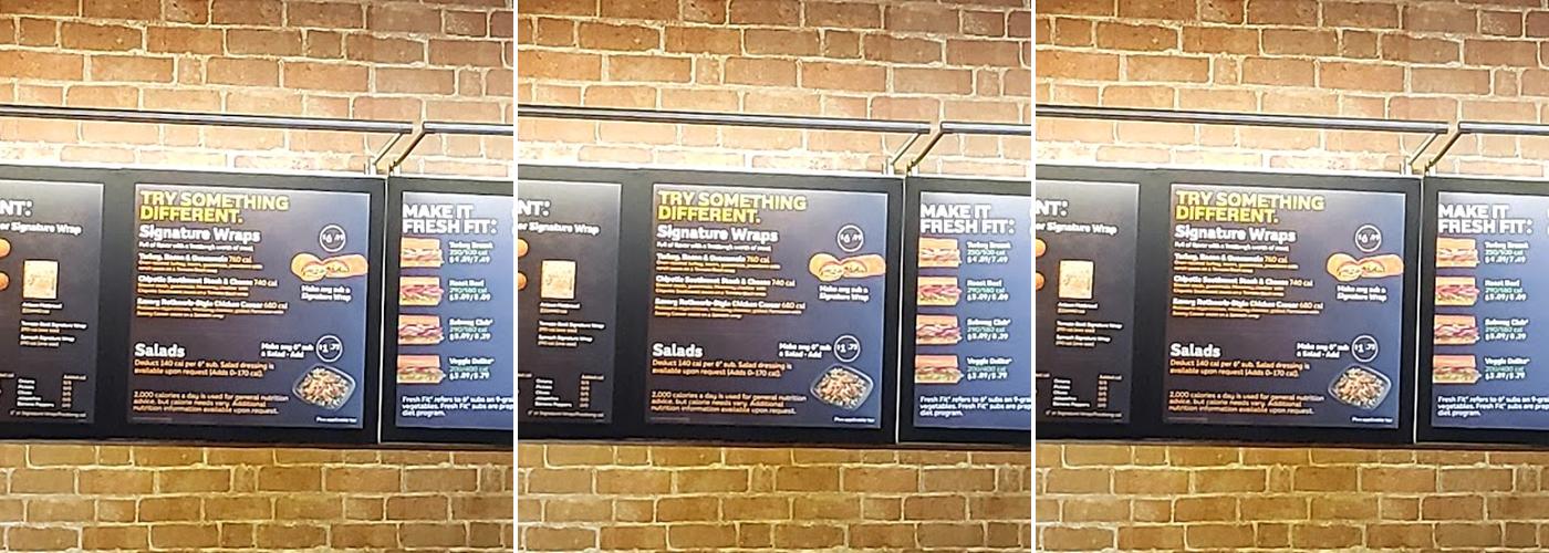 Subway Menu